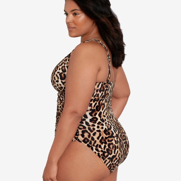 NWT LAUREN Ralph Lauren High-Neck One-Piece Swimsuit Size 20W-22W $180 9B708 - Picture 3 of 3